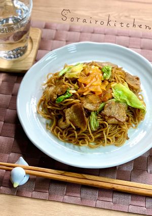 食欲そそるピリ旨★簡単カレー焼きそば★-レシピのメイン写真