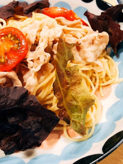 豚しゃぶパスタ◎わさび柚子胡椒アレンジ◎-レシピのメイン写真