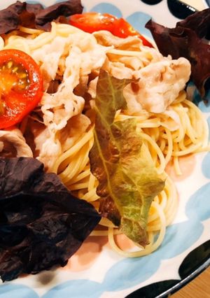 豚しゃぶパスタ◎わさび柚子胡椒アレンジ◎-レシピのメイン写真