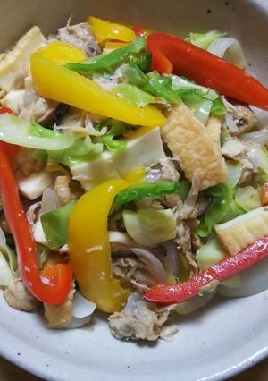 野菜と厚揚げの干しエビ炒め-レシピのメイン写真