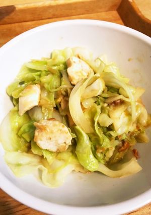 キャベツと鶏肉の味噌マヨ炒め(CM再現)-レシピのメイン写真