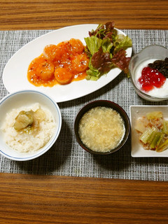 ヨウサマの減塩エビチリ&卵スープ-レシピのメイン写真