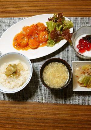 ヨウサマの減塩エビチリ＆卵スープ-レシピのメイン写真