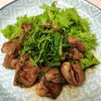 さっぱり味♪大葉まみれの♪鶏ハツ炒め