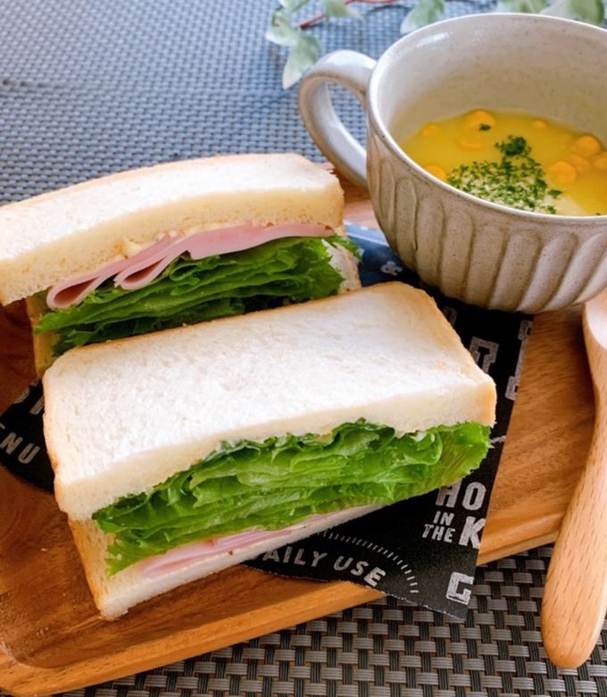 簡単・ヘルシー☆ハムレタスサンド by とまぷり☆ 【クックパッド
