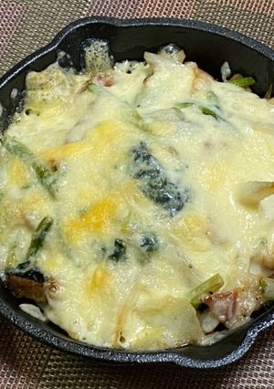 新玉ねぎとほうれん草のチーズ焼き-レシピのメイン写真