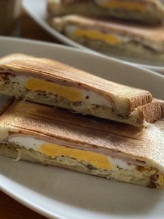 キャベツとハムエッグのホットサンド-レシピのメイン写真