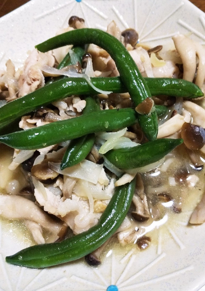 豚肉としめじとインゲンの塩だれ炒め-レシピのメイン写真