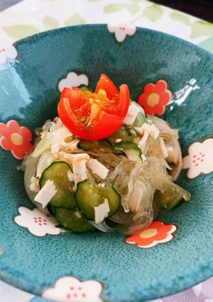 カンタン酢で簡単和風春雨サラダ-レシピのメイン写真