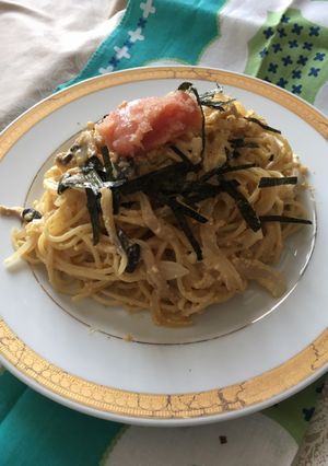 たらこときのこのクリームパスタ♡-レシピのメイン写真