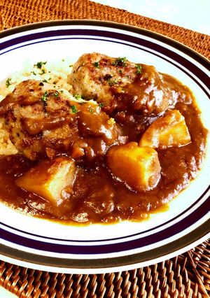 お子様に♡ハンバーグカレーライス-レシピのメイン写真