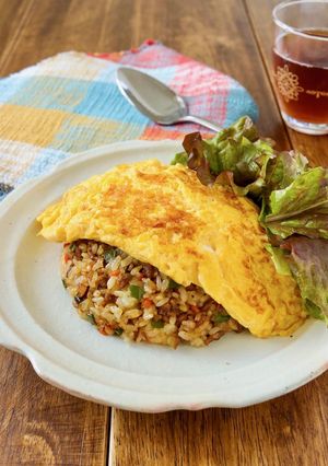 濃い旨オイスター炒飯＊オムレツのせ-レシピのメイン写真