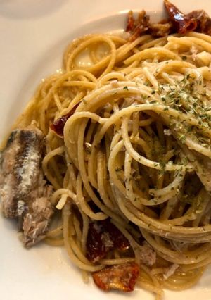 ドライトマトとサーディンの全粒粉パスタ-レシピのメイン写真