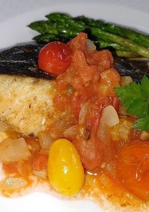 鰆のムニエル フルーツトマトソース-レシピのメイン写真