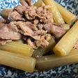 蕗と牛肉の炒め物