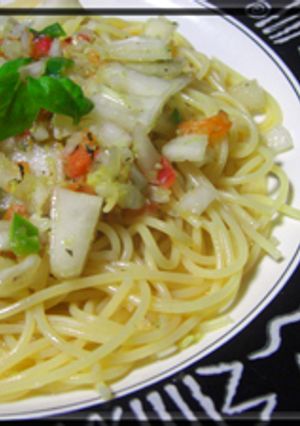 スイカとメロンのパスタ♫♫♬-レシピのメイン写真