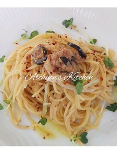 簡単!鯖味噌煮缶と新玉ねぎの冷製パスタ-レシピのメイン写真