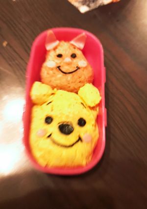 24キャラ弁　プーさん&ピグレット-レシピのメイン写真