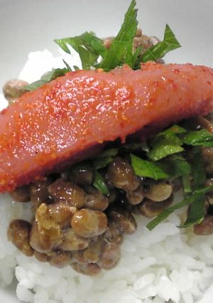 大葉でさわやか♪明太納豆丼-レシピのメイン写真
