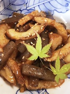 竹輪とこんにゃくの甘辛炒め-レシピのメイン写真