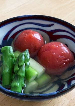 トマトとアスパラの冷やしおでん-レシピのメイン写真