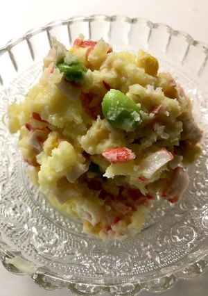 子供が大好きなカニカマと枝豆のポテサラ-レシピのメイン写真