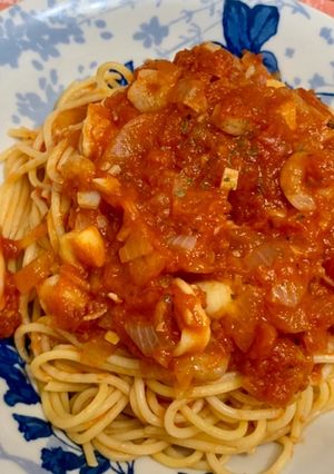 トマトのシーフードパスタ-レシピのメイン写真