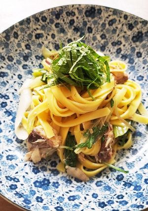 大葉香る！サバ缶パスタ-レシピのメイン写真