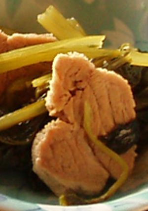 塩豚で小松菜のあっさり炊き-レシピのメイン写真
