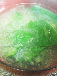 栄養たっぷり♪かぶの葉の味噌汁-レシピのメイン写真