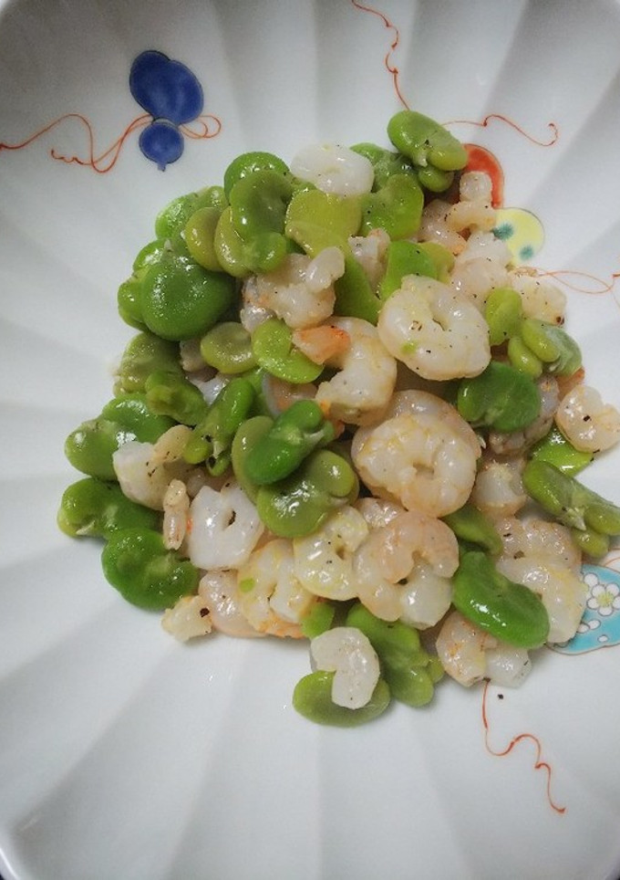 【子どもと作ろう】そら豆とえびの炒めもの-レシピのメイン写真
