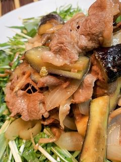 簡単!牛肉とナスのマヨポン炒め-レシピのメイン写真