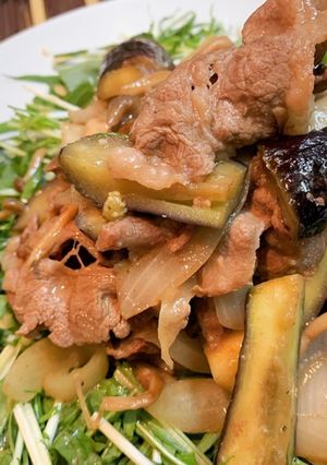 簡単！牛肉とナスのマヨポン炒め-レシピのメイン写真