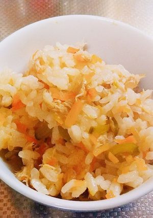 にんじんとツナの炊き込みご飯-レシピのメイン写真