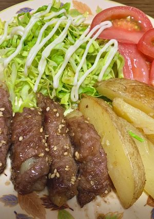 簡単に出来る　ジャガイモの牛肉巻き-レシピのメイン写真