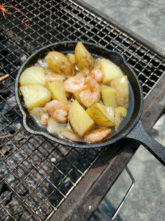 【外出自粛に負けるな】BBQでアヒージョ-レシピのメイン写真