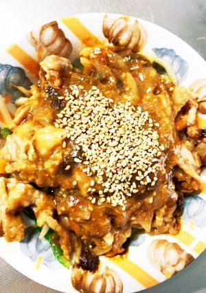 ヨーグルトバターカレー豚こまのせドーム蒸-レシピのメイン写真