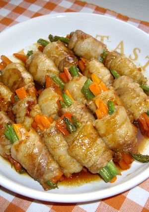 野菜の豚肉巻き-レシピのメイン写真