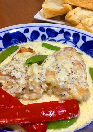 簡単♪鶏もも肉のマスタードクリーム煮-レシピのメイン写真