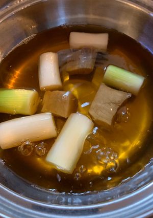 マグロの旨味漬でつくる葱鮪鍋-レシピのメイン写真