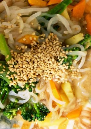 全てレンジ白滝ごろごろ野菜味噌炒め-レシピのメイン写真