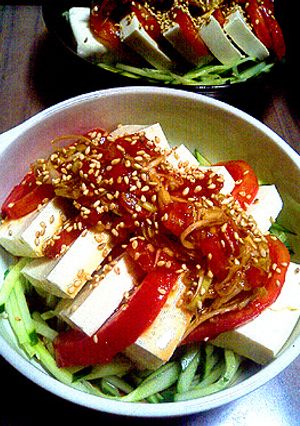 たっぷりトマトときゅうりで☆豆腐サラダ-レシピのメイン写真