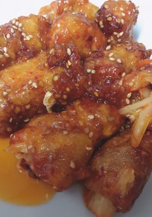 キムチとチーズの豚バラ巻き-レシピのメイン写真