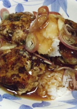 なすが入った豆腐ハンバーグ丼-レシピのメイン写真