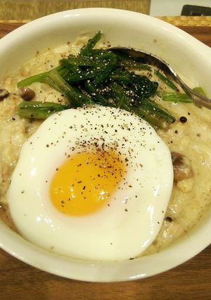 キノコとツナのオートミール豆乳リゾット-レシピのメイン写真