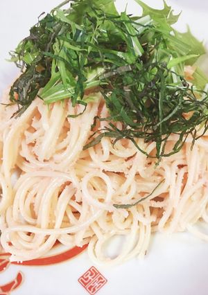 簡単!糖質カット明太子スパゲティ-レシピのメイン写真