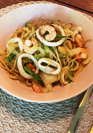 お手軽シーフードパスタ-レシピのメイン写真