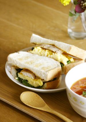 卵とほうれん草のサンドイッチ-レシピのメイン写真