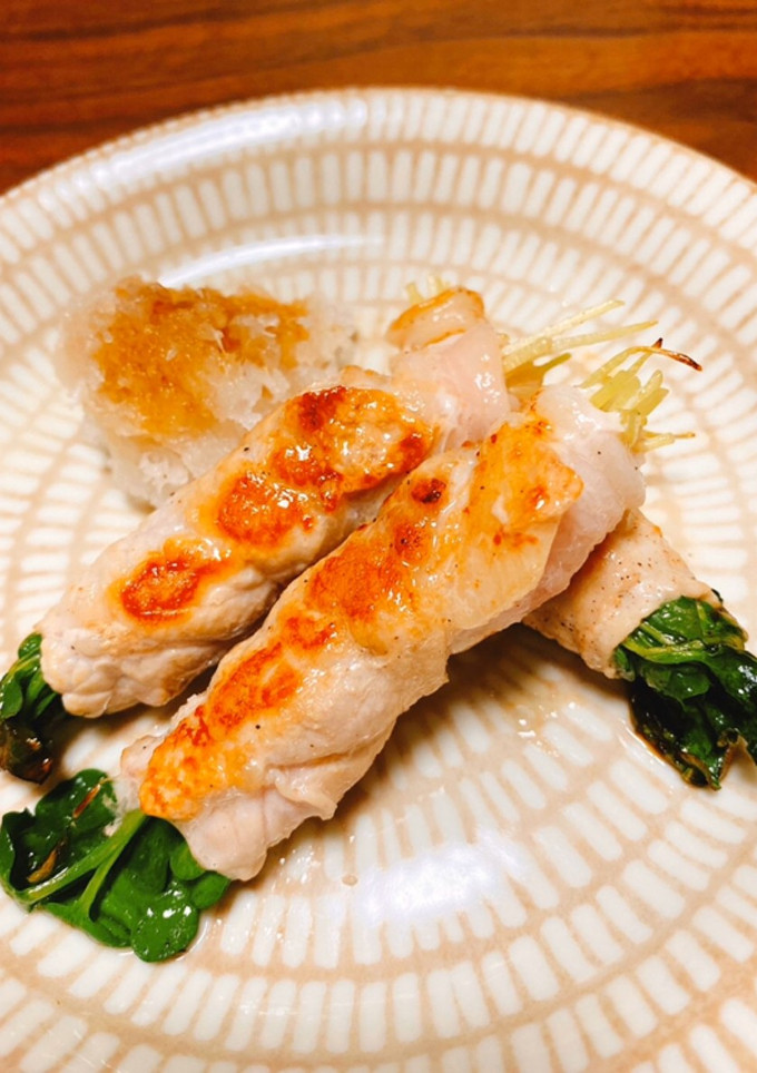 【簡単おつまみ】かいわれの豚肉巻き-レシピのメイン写真