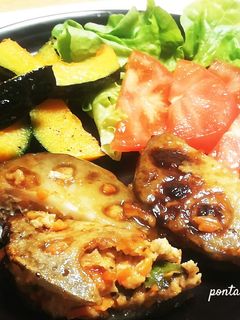 野菜たっぷり・レンコンはさみ焼き-レシピのメイン写真